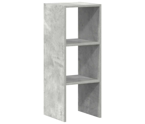 Librería apilable madera contrachapada gris cemento 30x30x80 cm