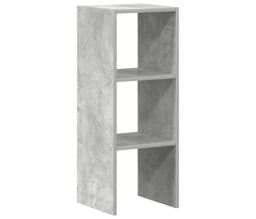 Librería apilable madera contrachapada gris cemento 30x30x80 cm