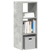 Librería apilable madera contrachapada gris cemento 30x30x80 cm