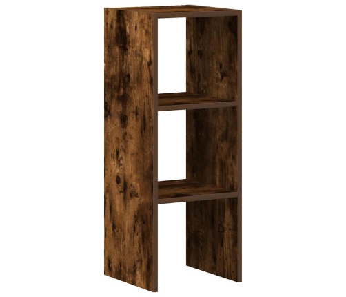 Librería apilable madera contrachapada roble ahumado 30x30x80cm