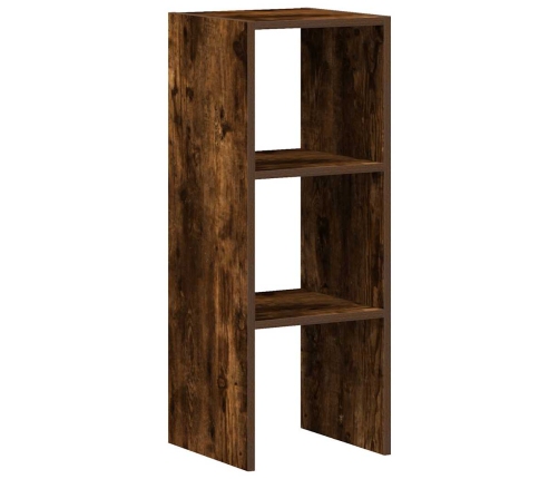 Librería apilable madera contrachapada roble ahumado 30x30x80cm