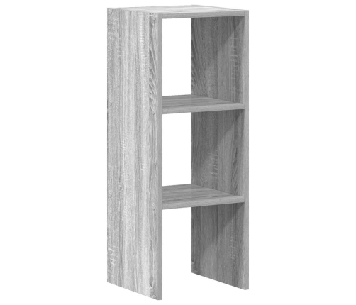 Librería apilable madera contrachapada sonoma gris 30x30x80 cm