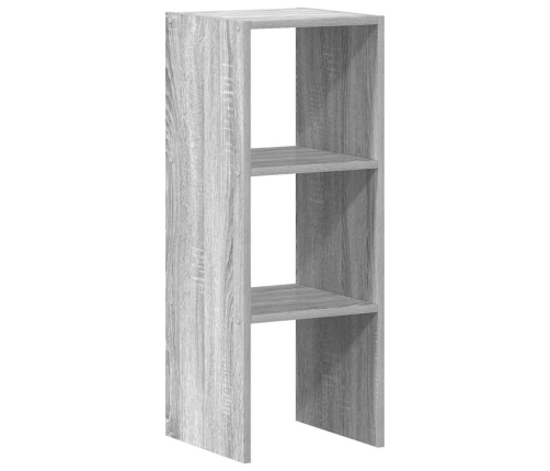 Librería apilable madera contrachapada sonoma gris 30x30x80 cm