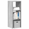 Librería apilable madera contrachapada sonoma gris 30x30x80 cm