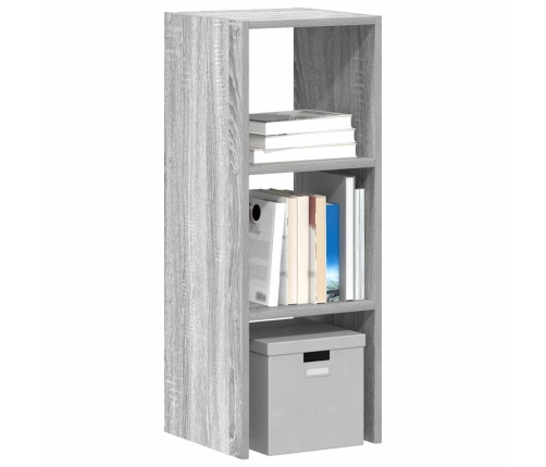 Librería apilable madera contrachapada sonoma gris 30x30x80 cm