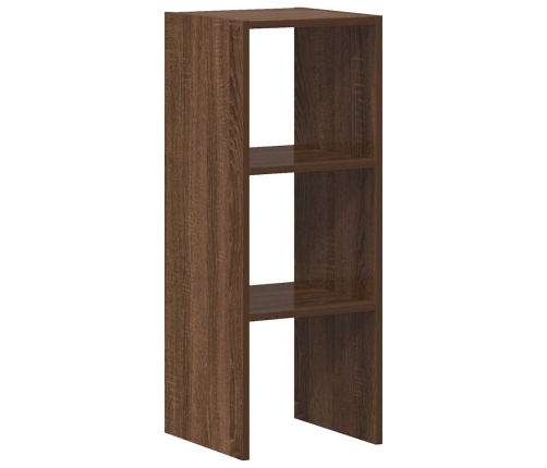 Librería apilable madera contrachapada roble marrón 30x30x80 cm