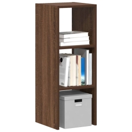 Librería apilable madera contrachapada roble marrón 30x30x80 cm