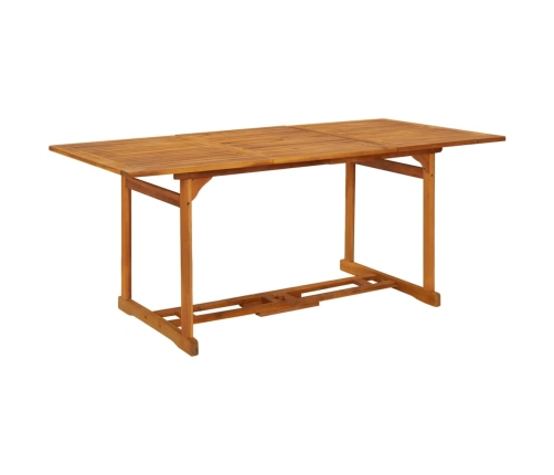 Juego comedor de jardín 7 pzas madera maciza acacia 180x90x75cm