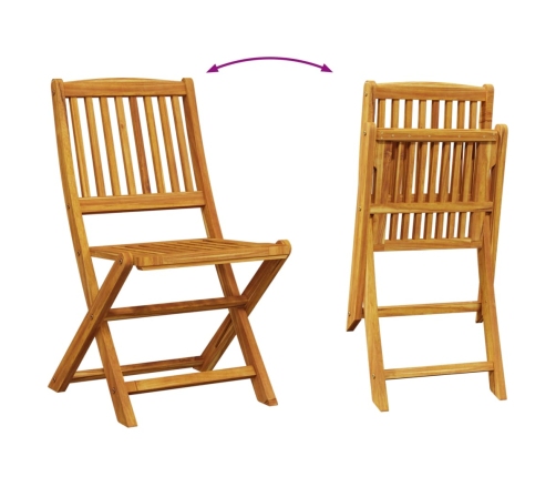 Juego comedor de jardín 7 pzas madera maciza acacia 180x90x75cm