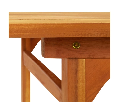 Juego comedor de jardín 7 pzas madera maciza acacia 180x90x75cm