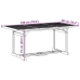 Juego comedor de jardín 7 pzas madera maciza acacia 180x90x75cm