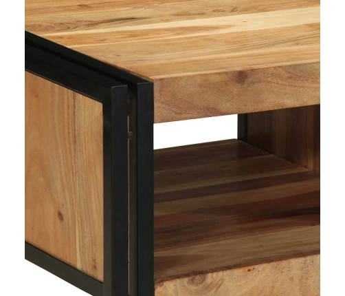 Mesa de centro madera maciza de acacia 50x50x38 cm