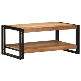 Mesa de centro madera maciza de acacia 90x50x38 cm