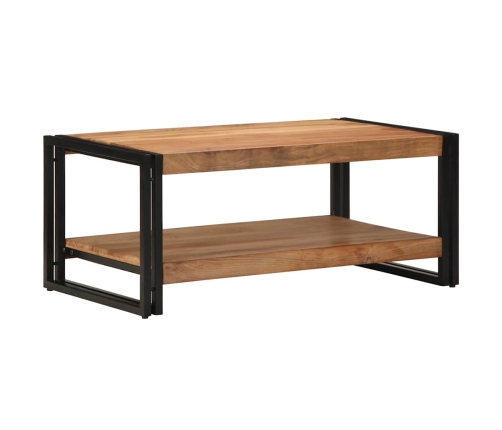 Mesa de centro madera maciza de acacia 90x50x38 cm