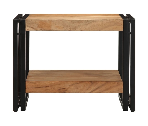 Mesa de centro madera maciza de acacia 50x50x38 cm