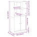 Aparador con puertas madera ingeniería envejecida 68x37x142 cm