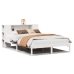 Cama con estantería sin colchón madera maciza blanca 120x190 cm