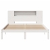 Cama con estantería sin colchón madera maciza blanca 120x190 cm