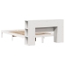 Cama con estantería sin colchón madera maciza blanca 120x190 cm