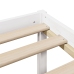Cama con estantería sin colchón madera maciza blanca 120x190 cm