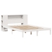 Cama con estantería sin colchón madera maciza blanca 120x200 cm