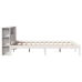 Cama con estantería sin colchón madera maciza blanca 120x200 cm