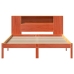 Cama con estantería sin colchón madera maciza marrón 160x200 cm