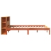 Cama con estantería sin colchón madera maciza marrón 160x200 cm