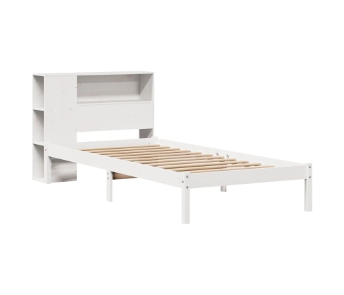 Cama con estantería sin colchón madera maciza de pino 90x190 cm