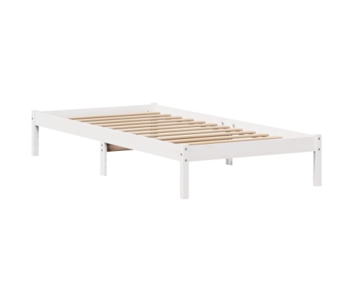 Cama con estantería sin colchón madera maciza de pino 90x190 cm