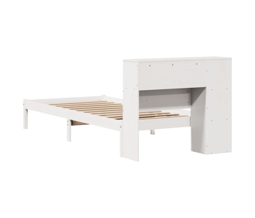 Cama con estantería sin colchón madera maciza de pino 90x190 cm
