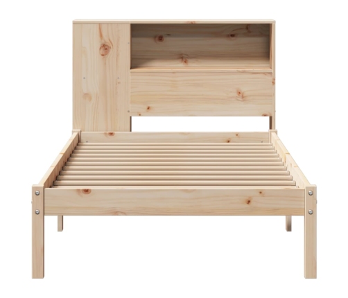 Cama con estantería sin colchón madera maciza de pino 90x200 cm