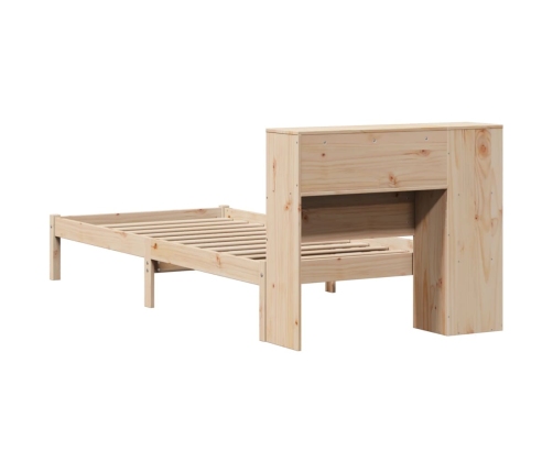 Cama con estantería sin colchón madera maciza de pino 90x200 cm
