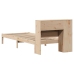 Cama con estantería sin colchón madera maciza de pino 90x200 cm