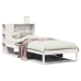 Cama con estantería sin colchón madera maciza blanca 100x200 cm