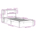 Cama con estantería sin colchón madera maciza blanca 100x200 cm