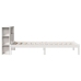 Cama con estantería sin colchón madera maciza blanca 100x200 cm