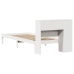 Cama con estantería sin colchón madera maciza blanca 100x200 cm