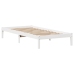 Cama con estantería sin colchón madera maciza blanca 75x190 cm