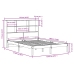 Cama con estantería sin colchón madera maciza blanca 120x190 cm
