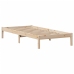 Cama con estantería sin colchón madera maciza de pino 90x200 cm