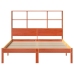 Cama con estantería sin colchón madera maciza marrón 120x200cm