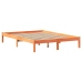 Cama con estantería sin colchón madera maciza marrón 120x200cm