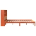 Cama con estantería sin colchón madera maciza marrón 120x200cm