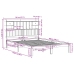 Cama con estantería sin colchón madera maciza blanca 140x200 cm