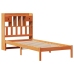 Cama con estantería sin colchón madera maciza marrón 75x190 cm