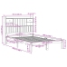 Cama con estantería sin colchón madera maciza marrón 135x190cm