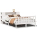 Cama con estantería sin colchón madera maciza blanca 120x200 cm