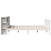 Cama con estantería sin colchón madera maciza blanca 120x200 cm