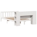 Cama con estantería sin colchón madera maciza blanca 120x200 cm